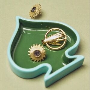 Anthropologie Green Spade Trinket Dish